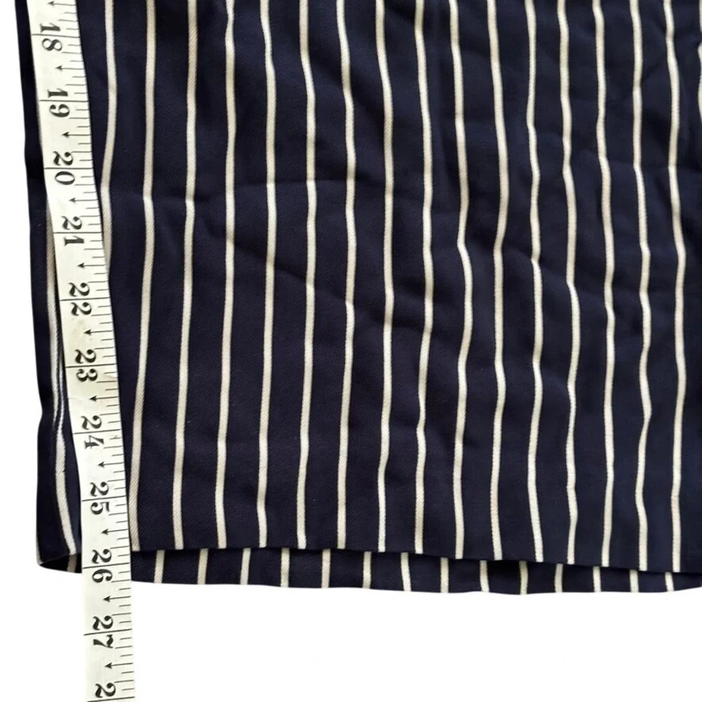 Lauren Ralph Lauren Striped Silk Matching Set Sz 2X / 16W Navy White